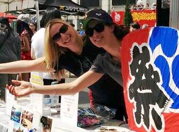 Sabrina on the left with Julia, co-chair of JETAA Toronto at the Japanese Matsuri