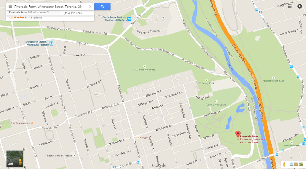 Map of JETAA's meeting spot at the park
