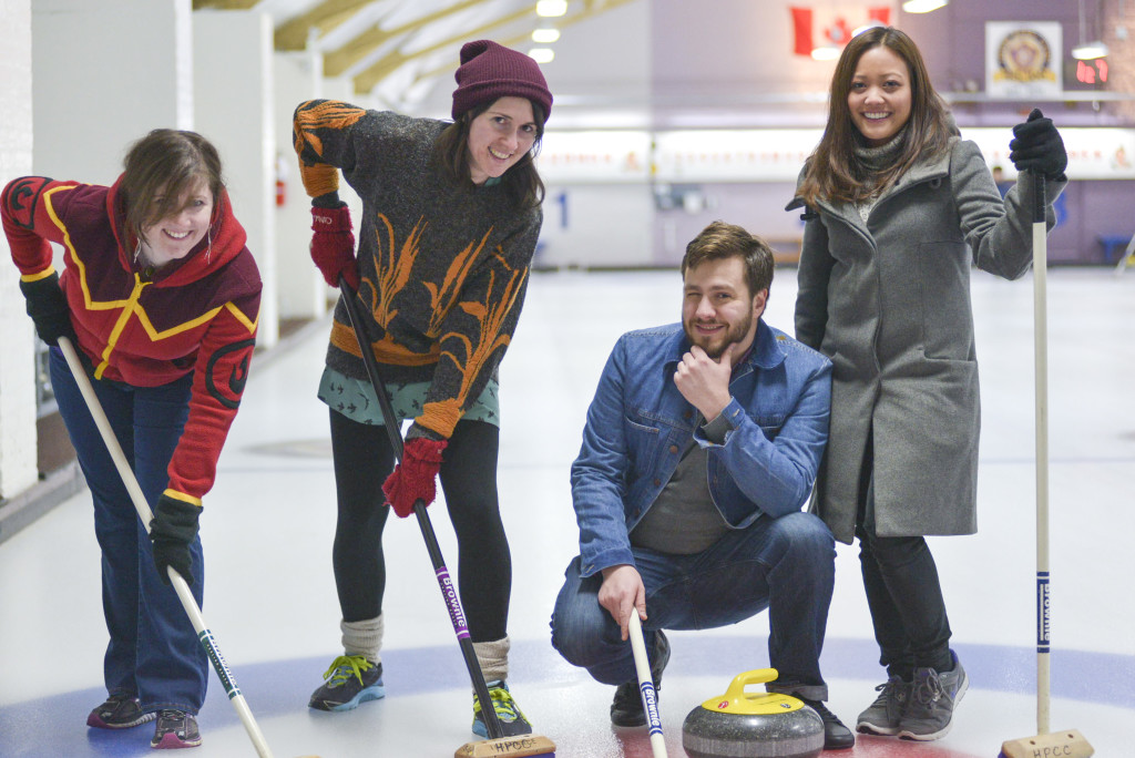 Curling - the championship pose